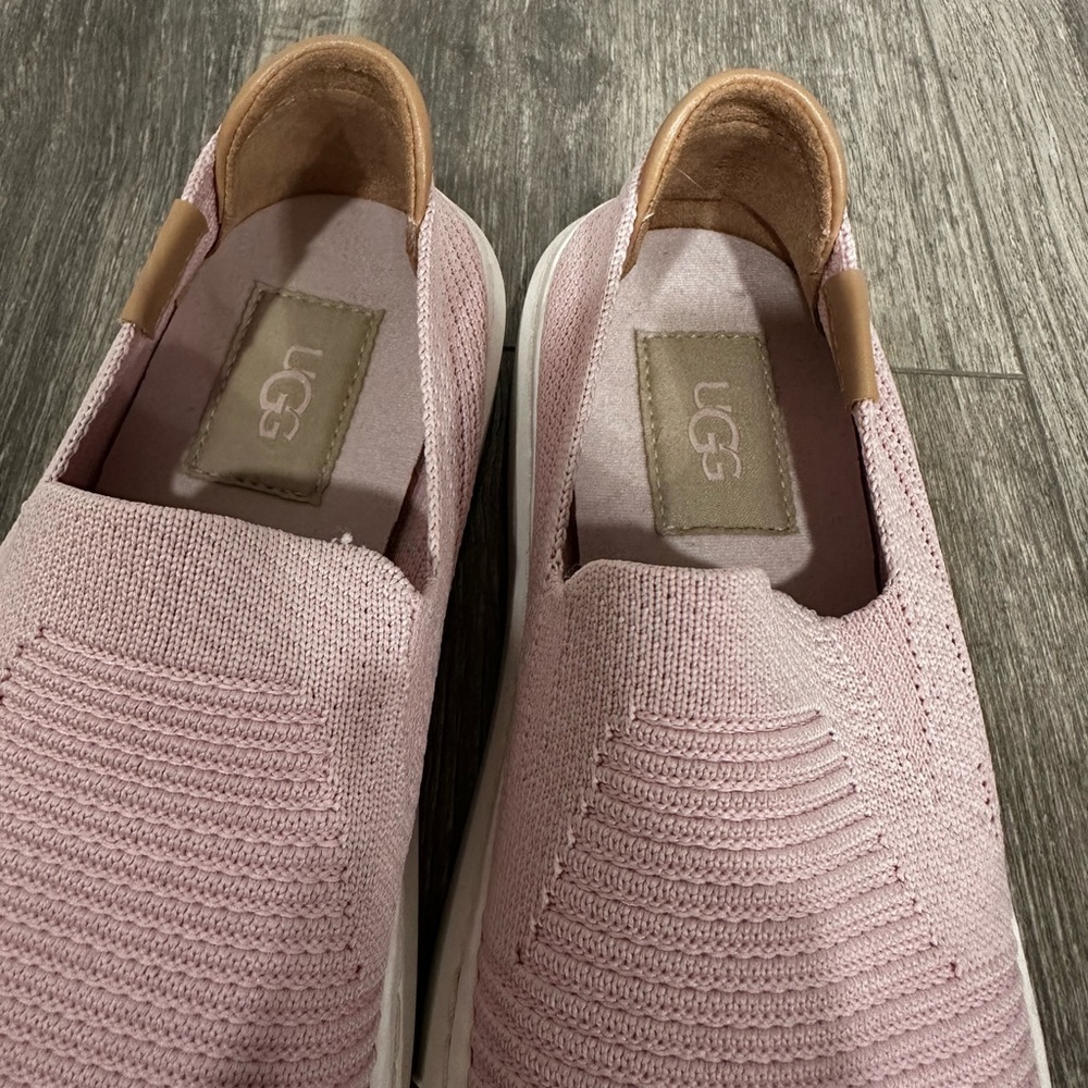 UGG Soft Pink Knit Slippers - Picture 10 of 14